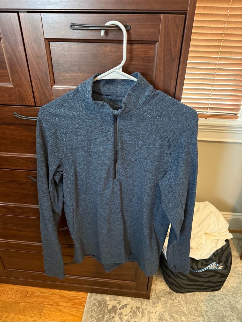 Men's Heather Slate Quarter-Zip Sweater